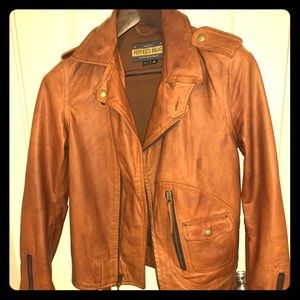 Schott NYC Rare Tan Perfecto Brand Leather Jacket